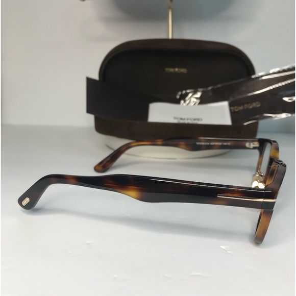 💯 - New Authentic Tom Ford FT5783-D-B 053 47 Shiny Classical Havana/T Logo E… - Picture 7 of 14